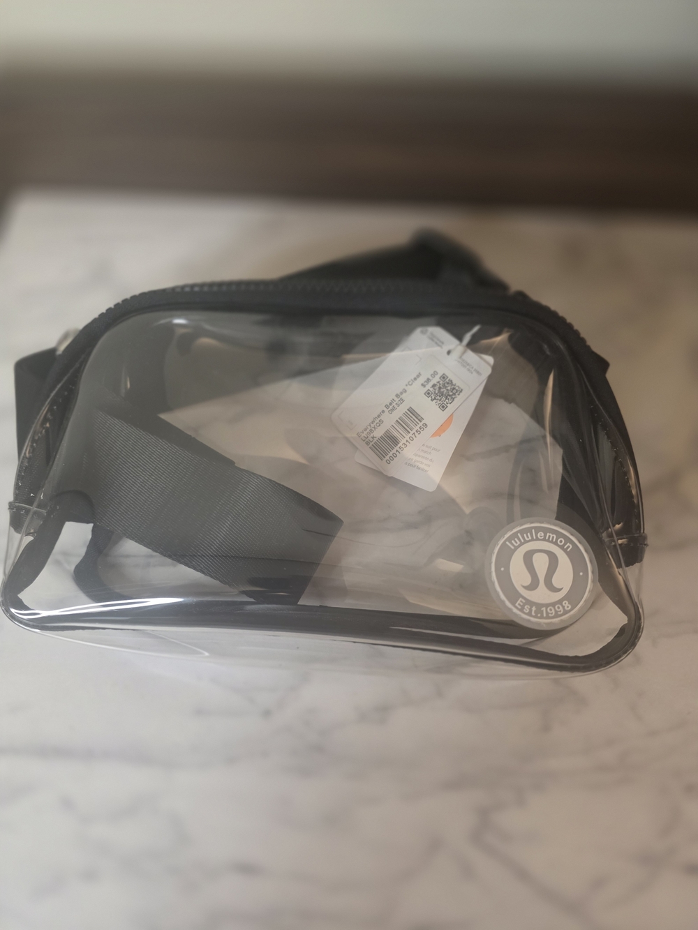 lululemon athletica Clear Crossbody Bag with Black Trim